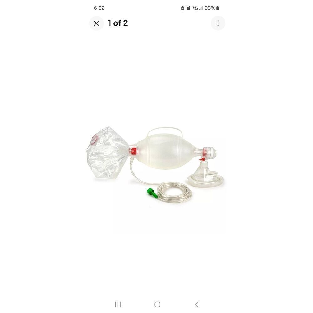 New Ambu Spur II Pediatric Infant Baby Resuscitator Pediatric Ambu Bag And Mask